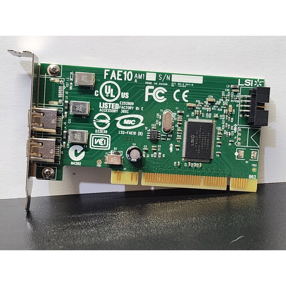 Dell H924H Dual Port IEEE-1394 PCI FireWire Controller Card 0H924H Works